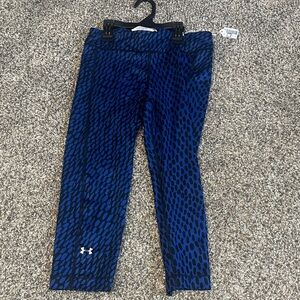 Under Armour Kids Leggings with Blue and Black Pattern